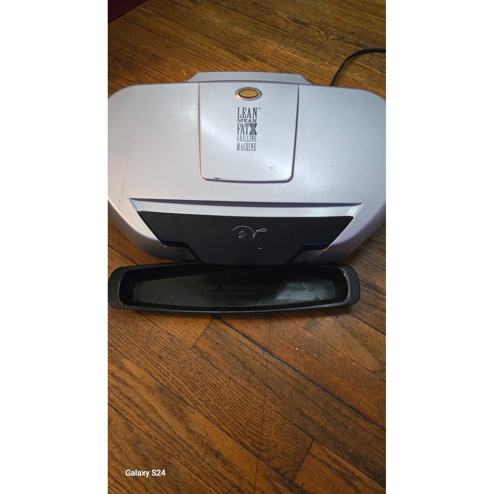 George Foreman Lean Mean Fat Grilling Machine Silver‎ Indoor Electric Grill Tray